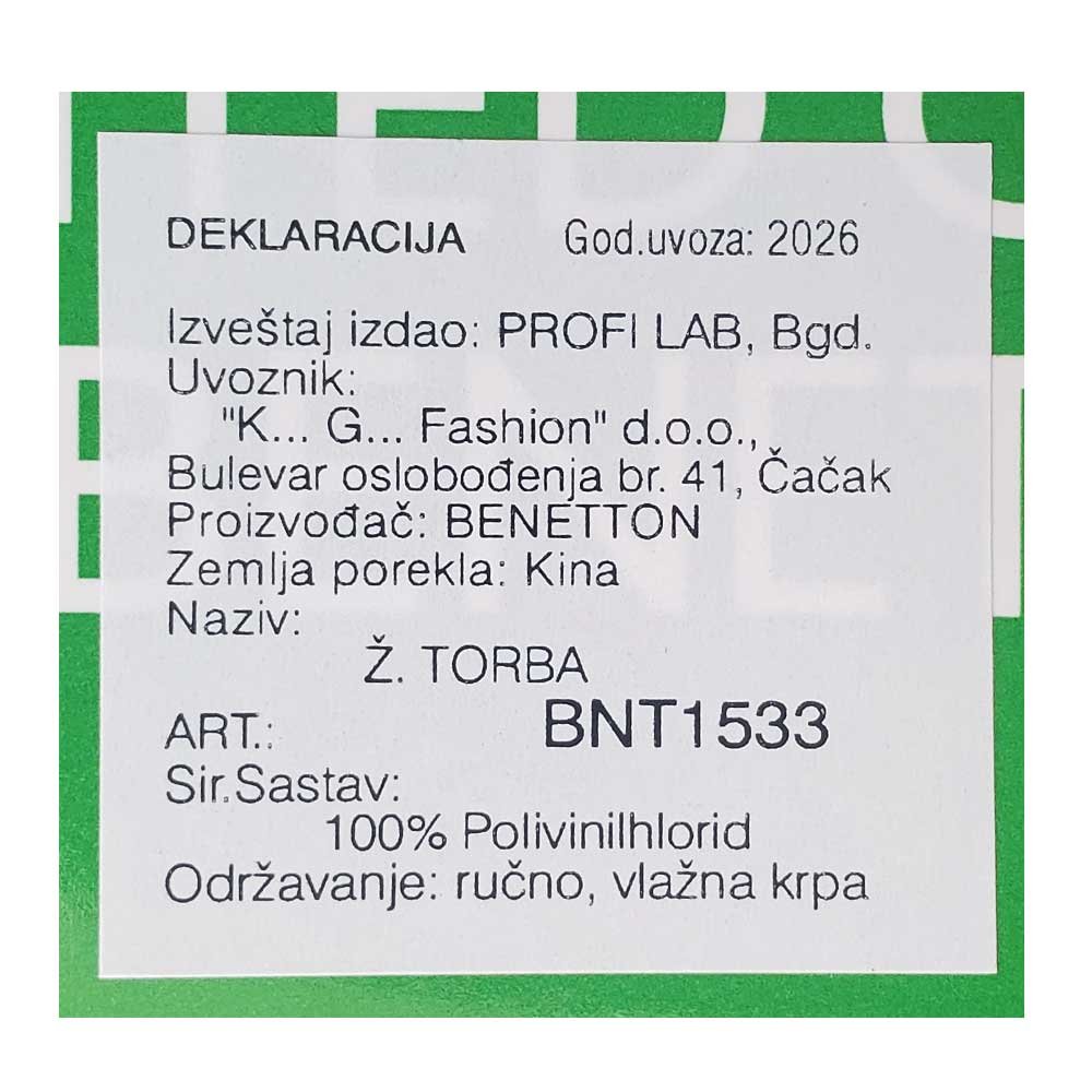 bnt1533-stone_099 Benetton torba 25*21*15 - bnt1533-stone color - Slika 6