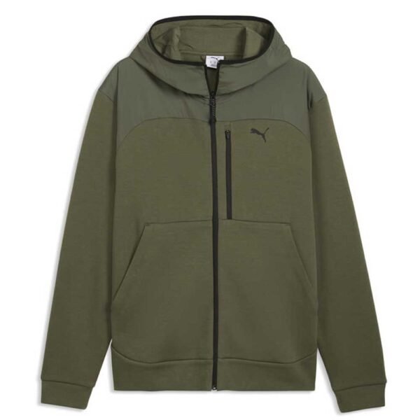 Pumatech material mix full-zip hoodie dk - 694490-86