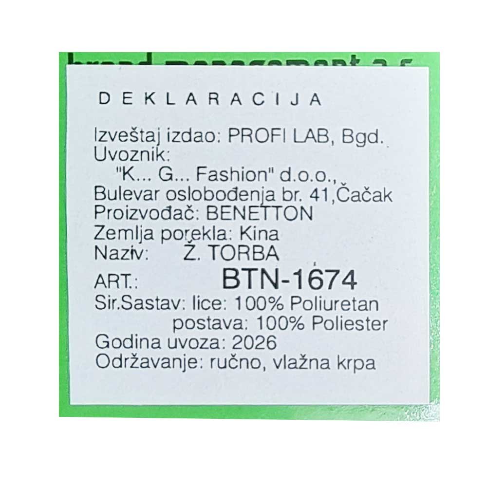 bnt1674-brown-camel_099 Benetton torba 35*25*14 - bnt1674-brown-camel - Slika 3