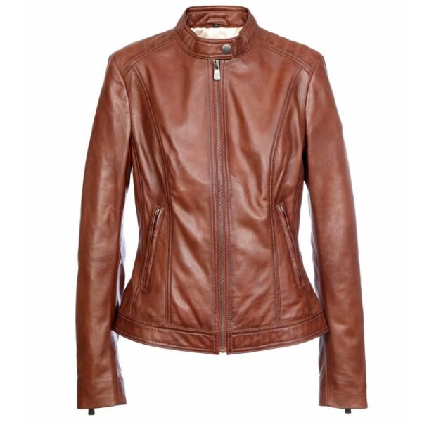 Invento kozna jakna ina - 701105-cognac