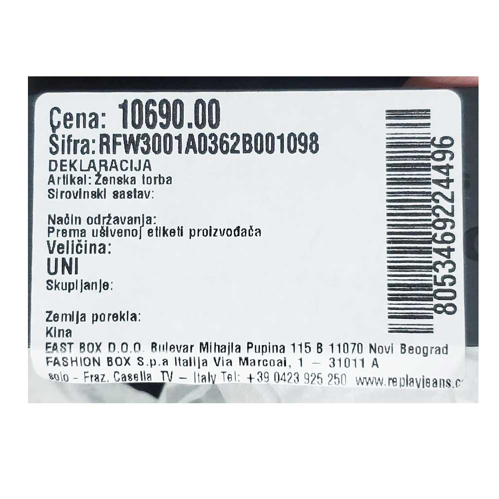 rfw3001a0362b001098_099 Replay zenska torba rfw3001a0362b001098 - rfw3001a0362b001098 - Slika 9